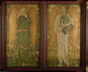 Engel mit Panflöten und Dudelsäcken, 1861-62